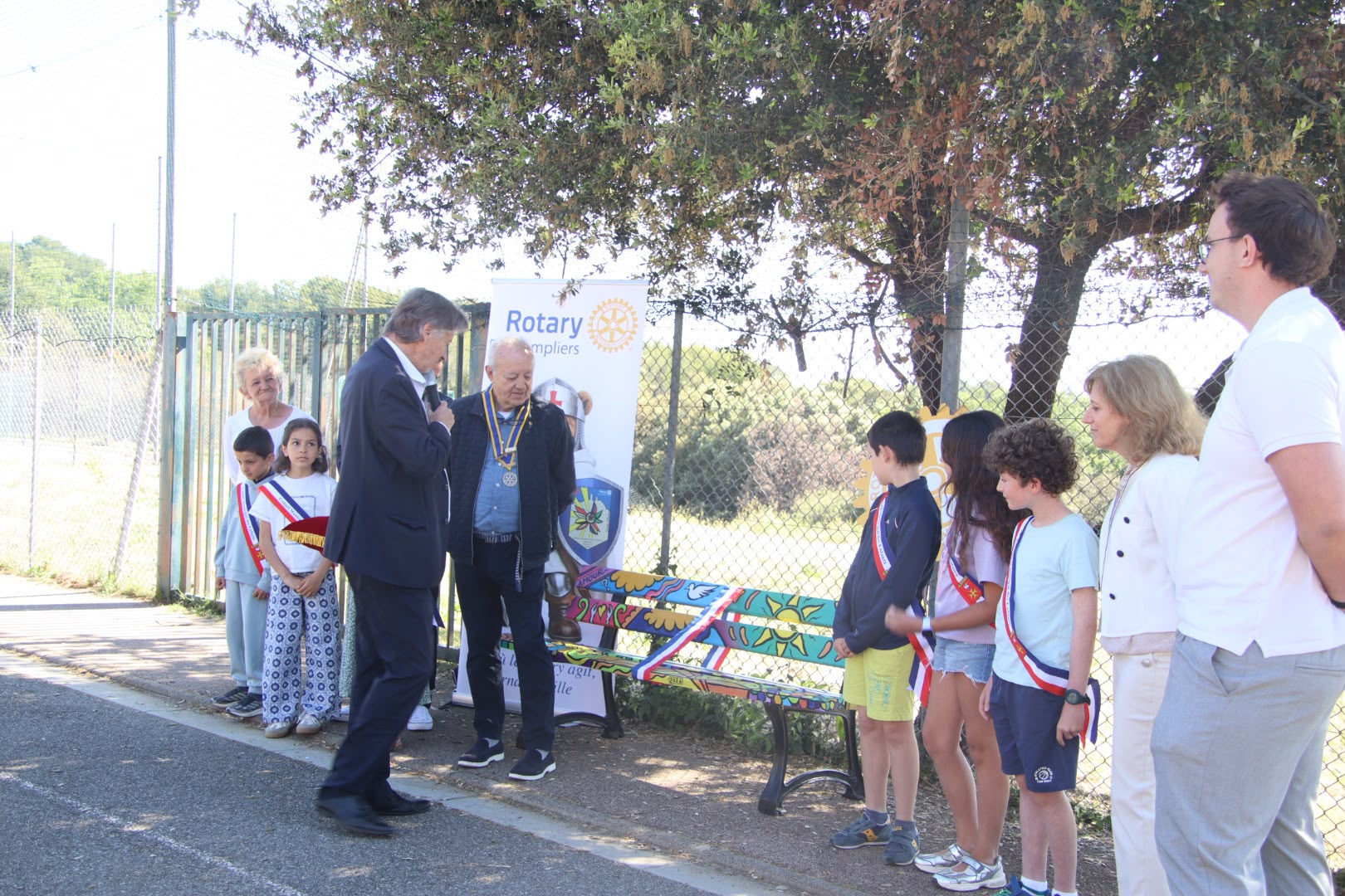 discours inauguration banc amitie rotary club biot templiers